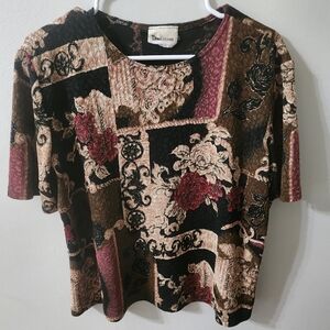 Women's Floral Patchwork Top - Multicolor